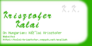 krisztofer kalai business card